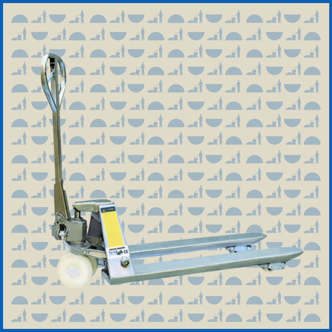 Тележка гидравлическая HUNTERPARTS 2000 кг 2000 мм BX нержавеющая сталь (нейлоновые колеса)