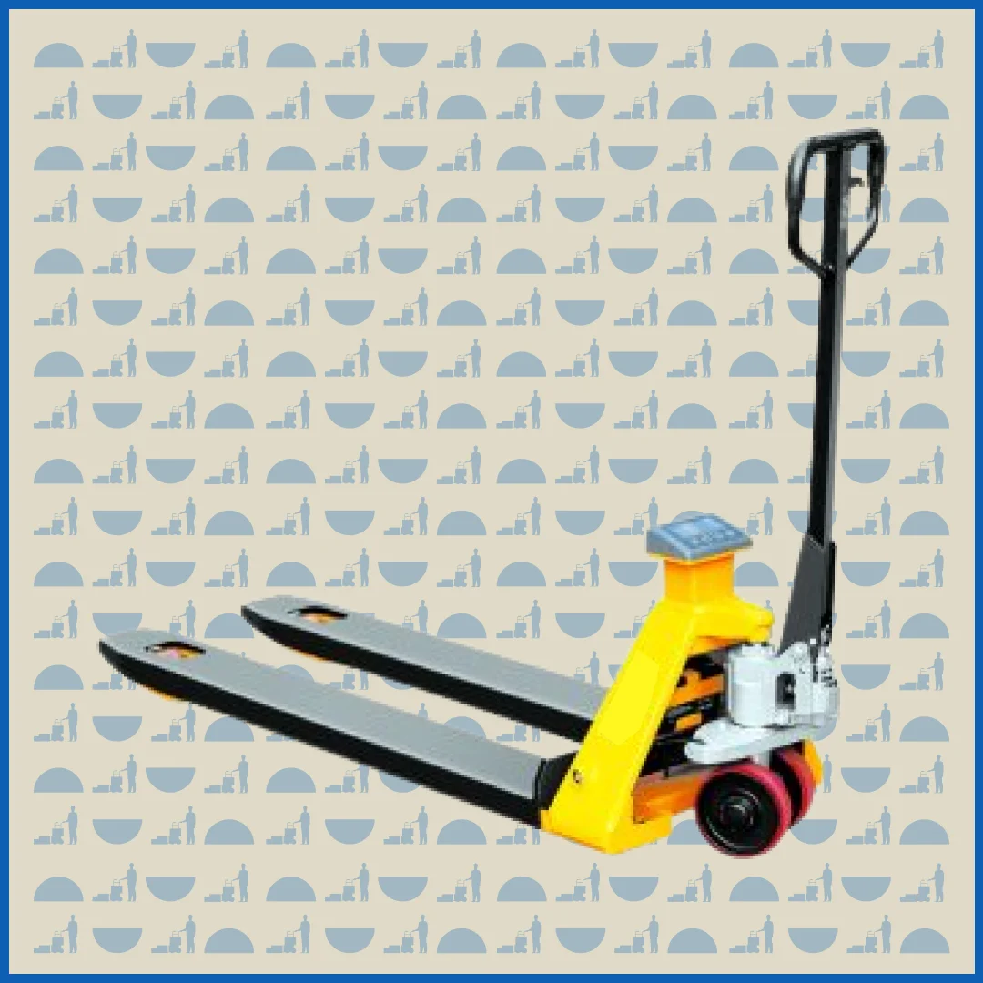 Тележка гидравлическая HUNTERPARTS 2000 кг 1150 мм BFC6-7E с весами (полиуретановые колеса)