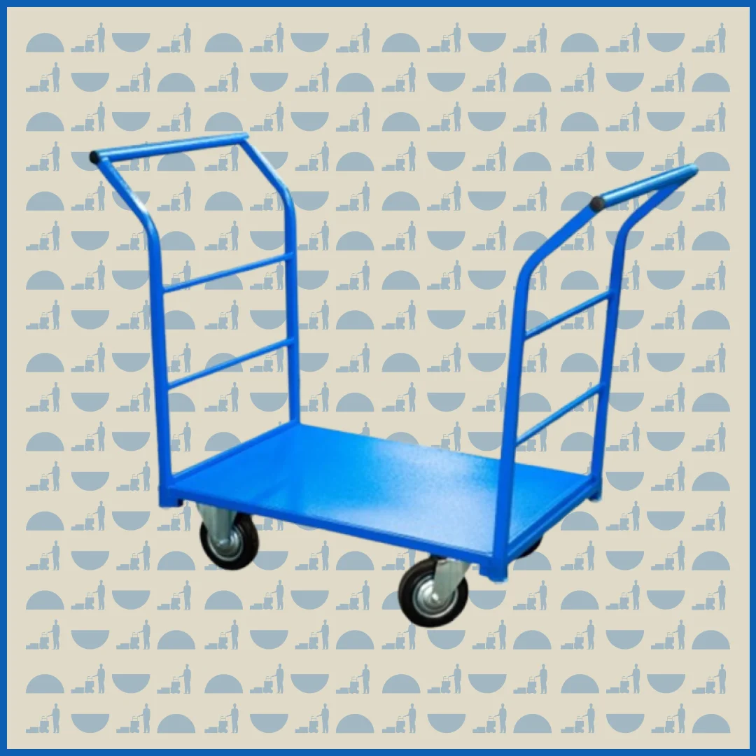 Тележка платформенная HUNTERPARTS ТП-Д (750х1400) с двумя ручками (без колес)